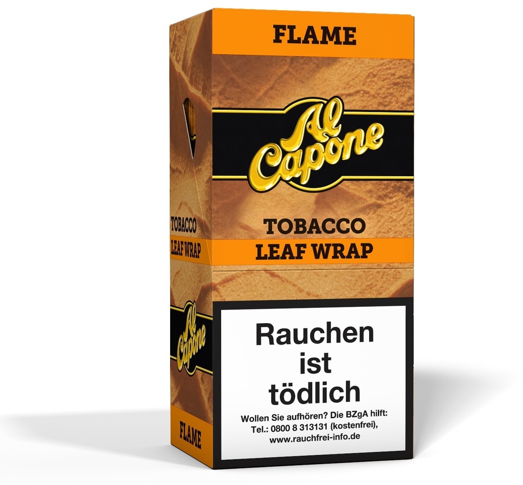 [ALCAFLA] Al Capone, 18 x 1 Stk.Tobacco Leaf Wrap, FLAME