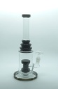 Bong, black, Triple Ring Straight Bong with, 25cm