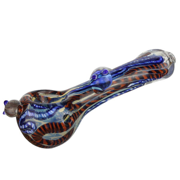 [CC1081] Coloured Glas Pipe ca.14cm