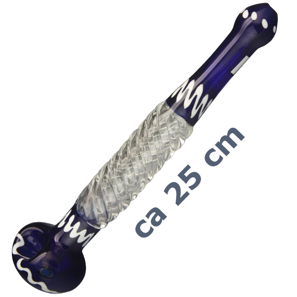 [CC1063] GLAS long Pipe-ca.25 cm lang,  30 mm Ø