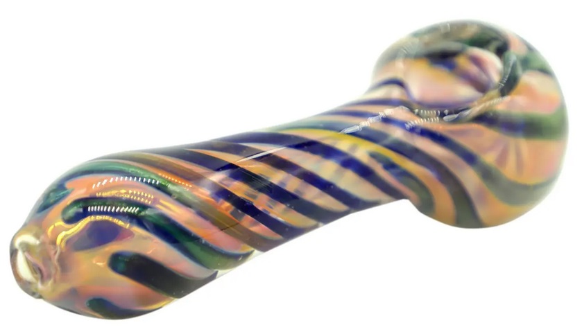 [SSC10017] Glas Handpfeife, Glass pipe with Gold fuming, 10cm