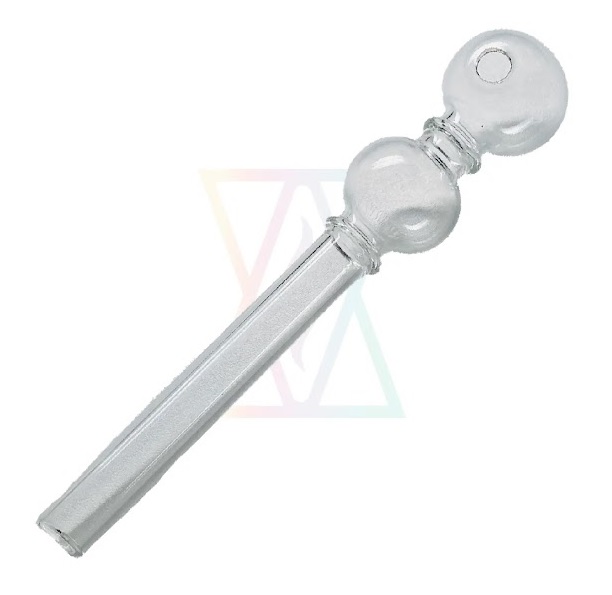 [SSC10125] Glaspfeife, 2 Ball Oil pipe 1 ring, 14cm