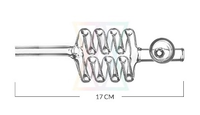 [SSC10100] Glaspfeife, Glass Double spiral Pipe, 17cm