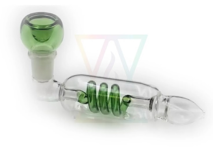 [SSC10104G] Glaspfeife, Glass Pipe with Spiral Coil, 13cm