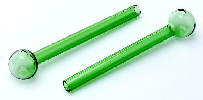 [SSC10322GR] Glass Oil Pipe Green, 15cm, 1 Stück