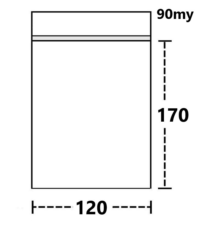 [TT120_90] Polybeutel 12 mal 17 cm, DICK 90 µ, 100er Beutel