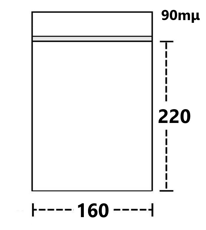 [TT160_90] Polybeutel 16 mal 22 cm, DICK 90 µ, 100er Beutel