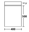 Polybeutel 40 mal 50 cm, 50 µ, 100er Beutel