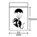 Polybeutel 5 x 7cm, Motiv Fallschirm Ratte, VE 100