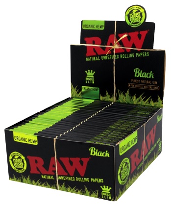 [ZI51BLOR] RAW BLACK KS Organic Hemp Slim Papers VE50