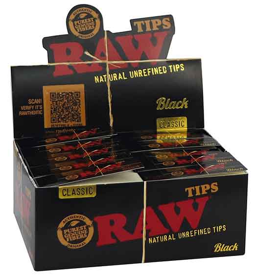 [TIP51BL] RAW BLACK TIPS: 50 tips/booklet, 50 booklets/Box*