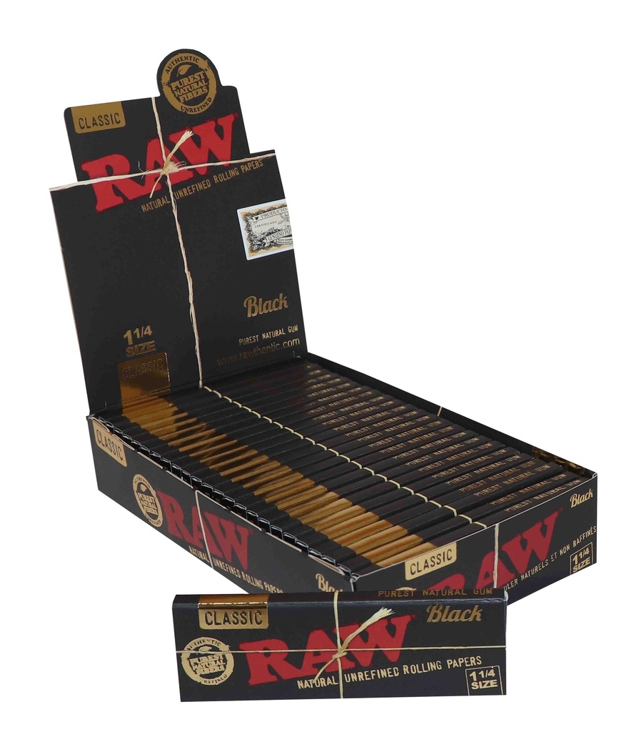 [ZI51AB] RAW Papers 1/4, VE24, 50 Leaves, BLACK