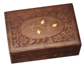 [WN109] Saranpur Box, Holz, B/H/T: 18/6/12.5cm