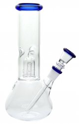 [SSC10207BL] Glas Bong, Percolator with Blue Ring, 20cm